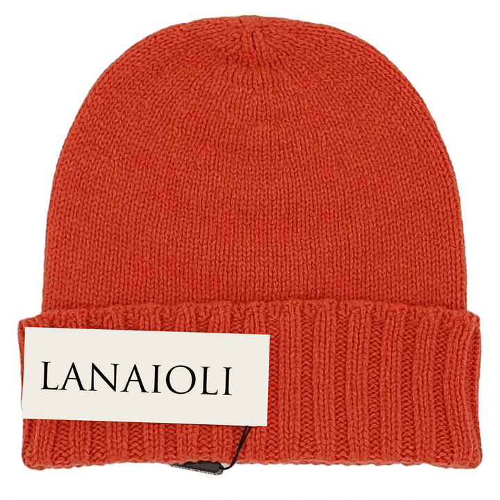 Cappello Donna Bordo a Coste Cashmere Rigenerato - Lanaioli Maglieria Filiera Corta Sostenibile & Filati Naturali