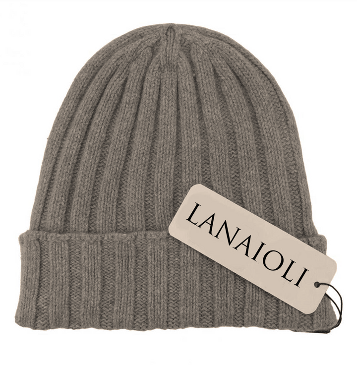 Cappello Donna a Coste Cashmere Rigenerato - Tortora