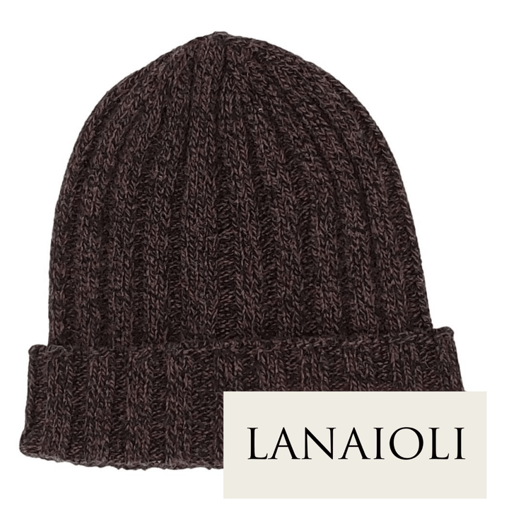 Cappello Uomo a coste in Cashmere Rigenerato - Lanaioli Maglieria Filiera Corta Sostenibile & Filati Naturali