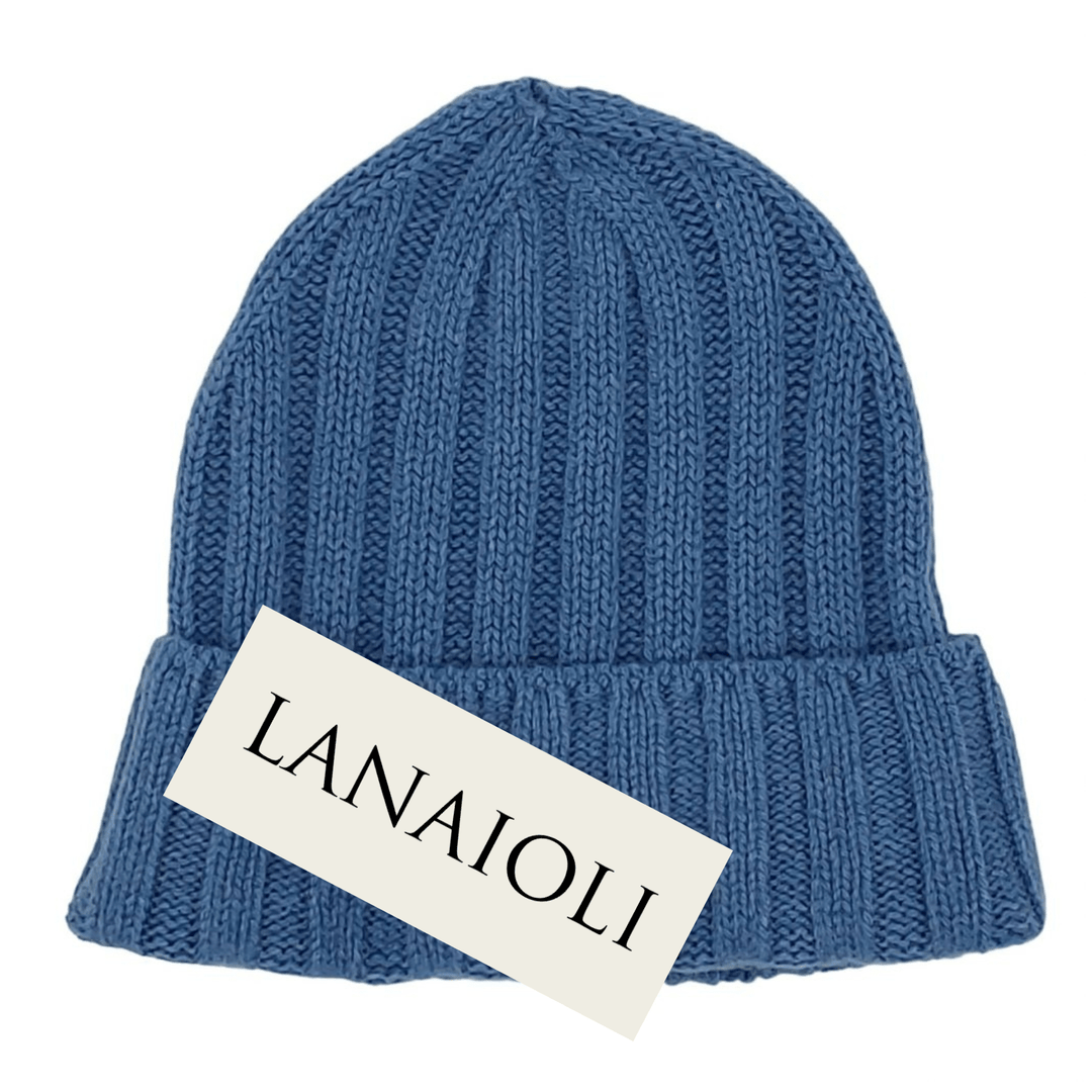 Cappello Uomo a coste in Cashmere Rigenerato - Lanaioli Maglieria Filiera Corta Sostenibile & Filati Naturali