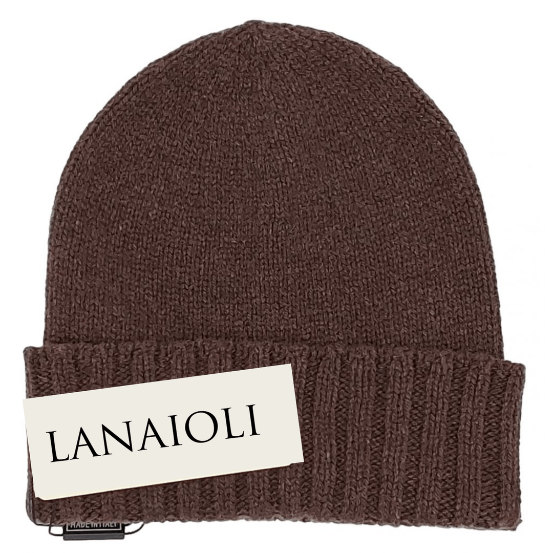 Cappello Uomo Bordo a Coste Cashmere Rigenerato - Lanaioli Maglieria Filiera Corta Sostenibile & Filati Naturali