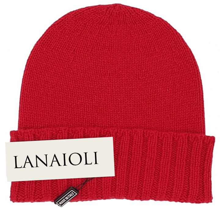 Cappello Uomo Bordo a Coste Cashmere Rigenerato - Lanaioli Maglieria Filiera Corta Sostenibile & Filati Naturali