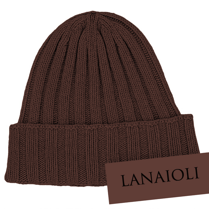 Cappello Uomo a Coste Cashmere Rigenerato - Marrone