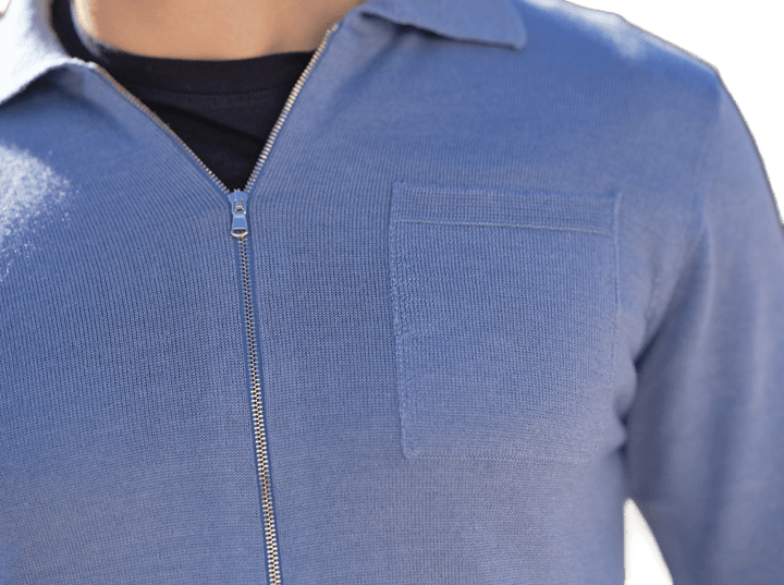 Giacca Uomo Misto Cashmere, Seta, Lana Merino Extrafine chiusura Zip - Lanaioli Maglieria Filiera Corta Sostenibile & Filati Naturali