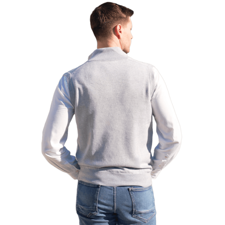 Giacca Uomo Senza Maniche 100% Cashmere con chiusura Zip - Lanaioli Maglieria Filiera Corta Sostenibile & Filati Naturali