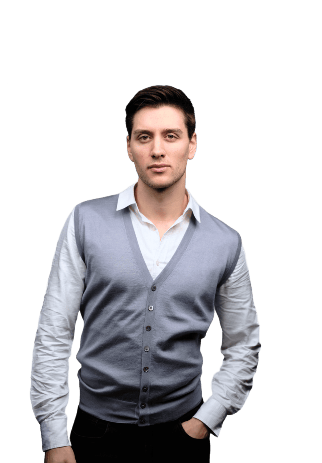 Gilet Uomo Misto Cashmere e Seta - Lanaioli Maglieria Filiera Corta Sostenibile & Filati Naturali