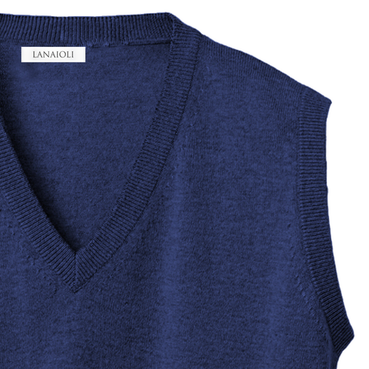 Pure Cashmere Men's V-neck Vest