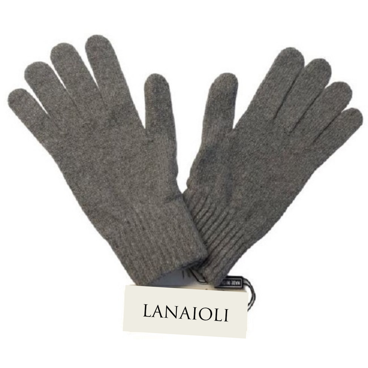 Men's gloves in regenerated cashmere