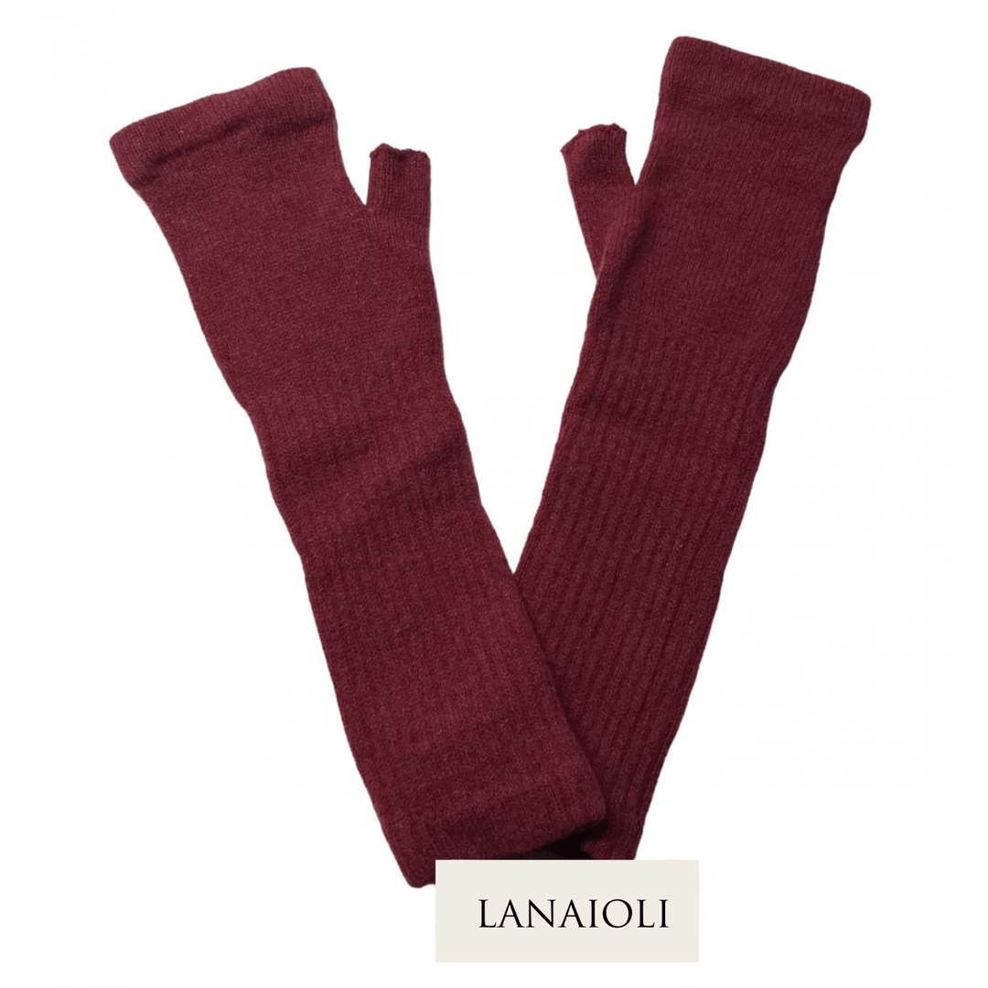 Guanti Donna Manicotto Cashmere Rigenerato - Lanaioli Maglieria Filiera Corta Sostenibile & Filati Naturali