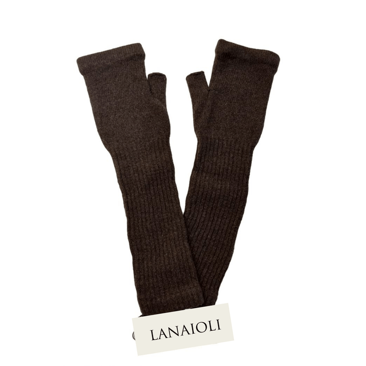 Guanti Donna Manicotto Cashmere Rigenerato - Lanaioli Maglieria Filiera Corta Sostenibile & Filati Naturali