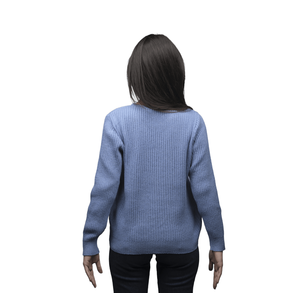 Maglia Donna a Coste Girocollo Lana Merino Filiera Corta - Lanaioli Maglieria Filiera Corta Sostenibile & Filati Naturali