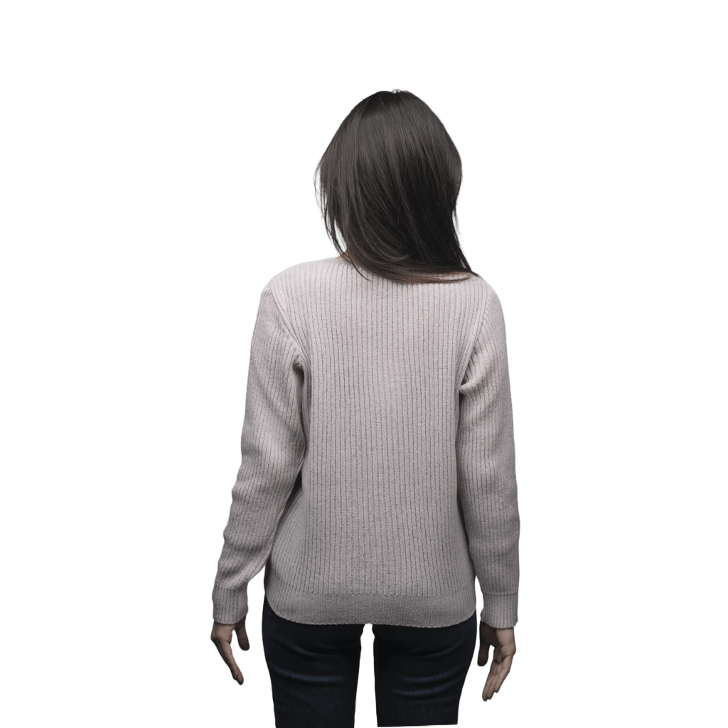 Maglia Donna a Coste Girocollo Lana Merino Filiera Corta - Lanaioli Maglieria Filiera Corta Sostenibile & Filati Naturali