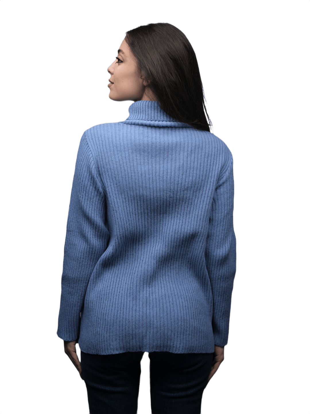 Maglia Donna Collo Alto Lana Merino Filiera Corta - Lanaioli Maglieria Filiera Corta Sostenibile & Filati Naturali