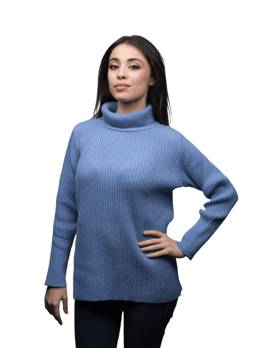 Maglia Donna Collo Alto Lana Merino Filiera Corta - Lanaioli Maglieria Filiera Corta Sostenibile & Filati Naturali