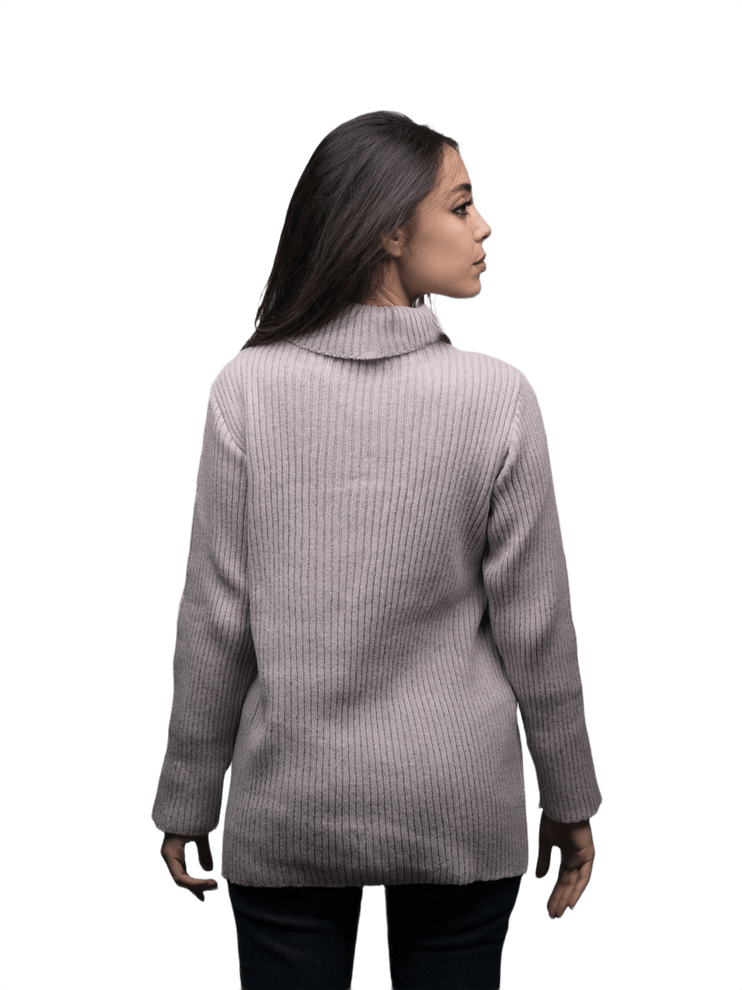 Maglia Donna Collo Alto Lana Merino Filiera Corta - Lanaioli Maglieria Filiera Corta Sostenibile & Filati Naturali