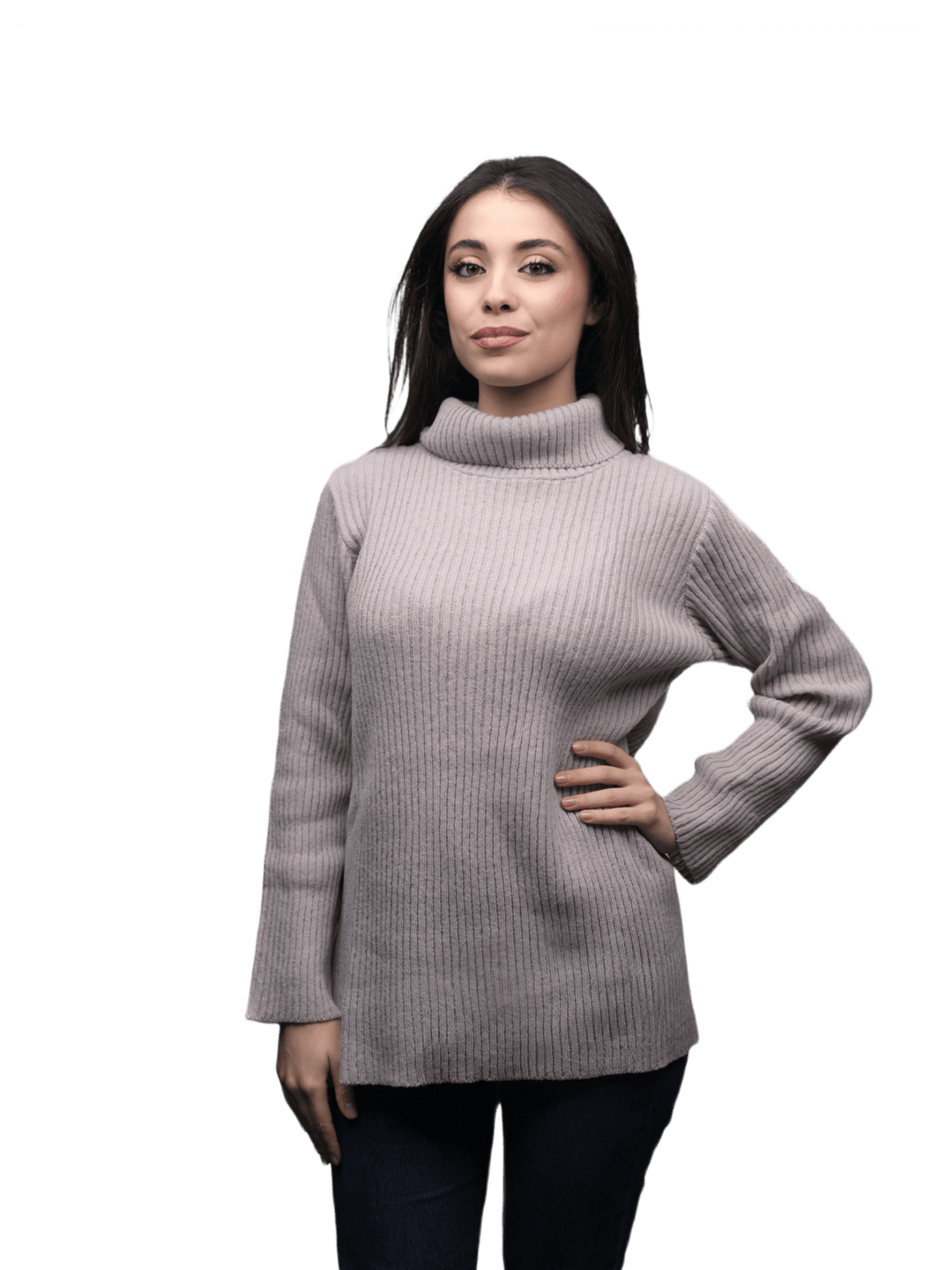 Maglia Donna Collo Alto Lana Merino Filiera Corta - Lanaioli Maglieria Filiera Corta Sostenibile & Filati Naturali