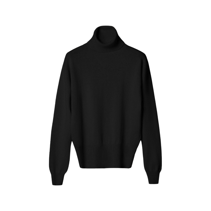 Maglia Donna Collo Alto Puro Cashmere - Lanaioli Maglieria Filiera Corta Sostenibile & Filati Naturali