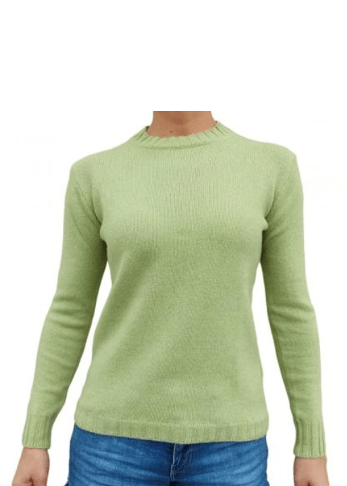 Maglia Donna Girocollo in Cashmere Rigenerato - Lanaioli Maglieria Filiera Corta Sostenibile & Filati Naturali