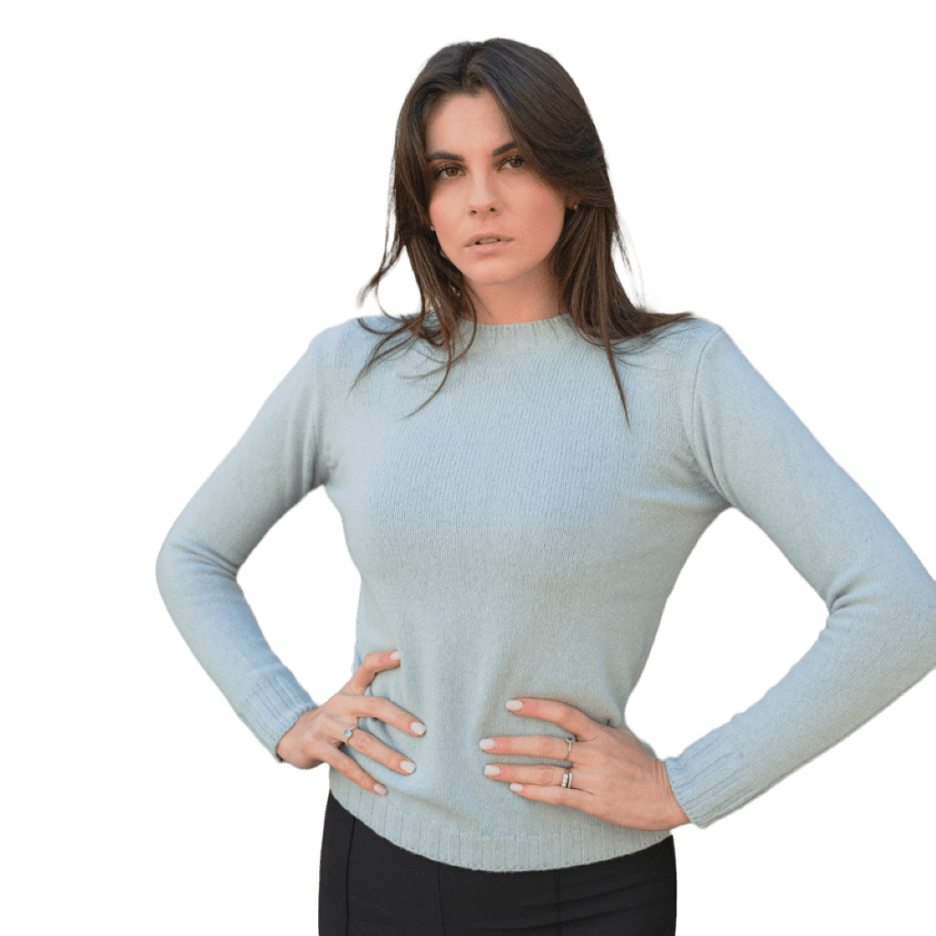 Maglia Donna Girocollo in Cashmere Rigenerato - Lanaioli Maglieria Filiera Corta Sostenibile & Filati Naturali
