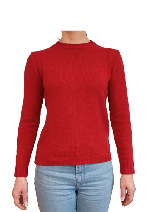 Maglia Donna Girocollo in Cashmere Rigenerato - Lanaioli Maglieria Filiera Corta Sostenibile & Filati Naturali