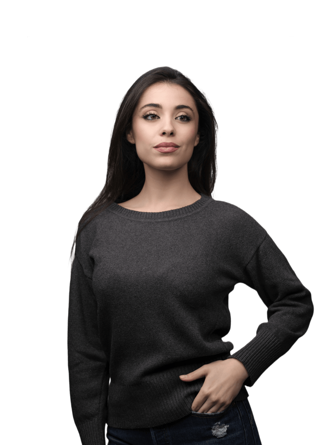 Maglia Donna Girocollo in Cotone Rigenerato - Lanaioli Maglieria Filiera Corta Sostenibile & Filati Naturali