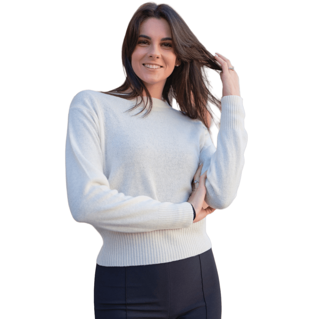 Maglia Donna Girocollo Puro Cashmere - Lanaioli Maglieria Filiera Corta Sostenibile & Filati Naturali