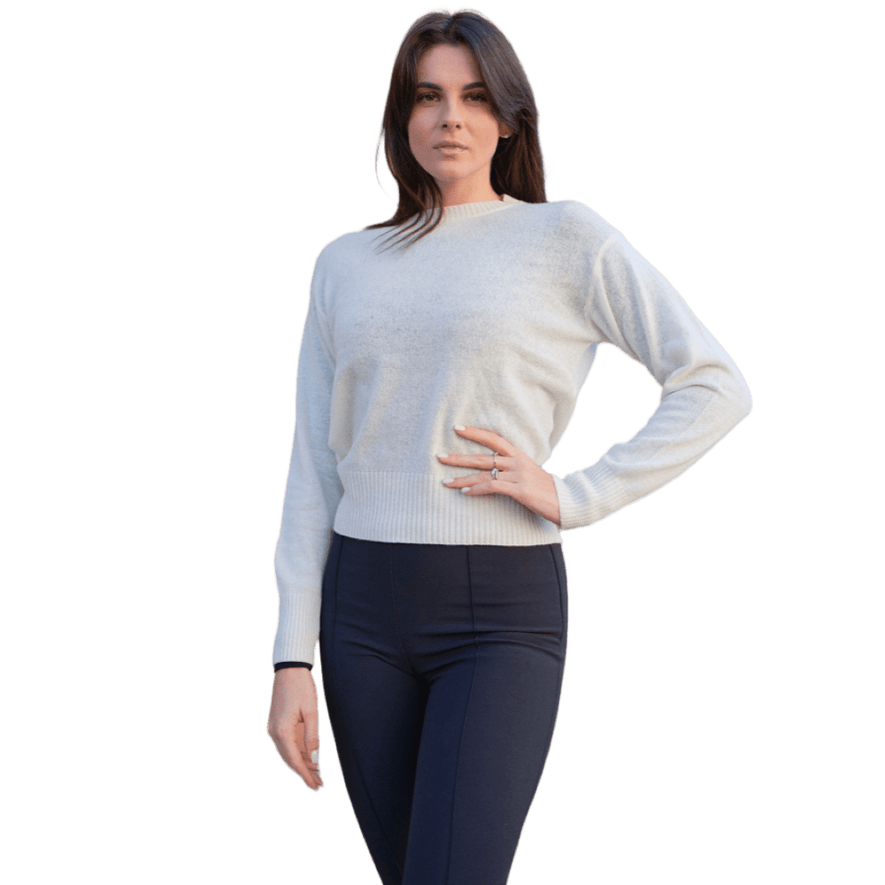 Maglia Donna Girocollo Puro Cashmere - Lanaioli Maglieria Filiera Corta Sostenibile & Filati Naturali