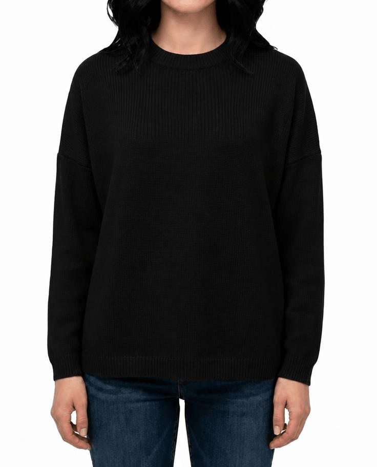 Maglia Donna Over Girocollo Cashmere Rigenerato - Lanaioli Maglieria Filiera Corta Sostenibile & Filati Naturali