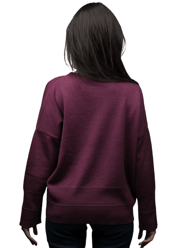 Maglia Donna Over Girocollo Lana Merino Extrafine - Lanaioli Maglieria Filiera Corta Sostenibile & Filati Naturali