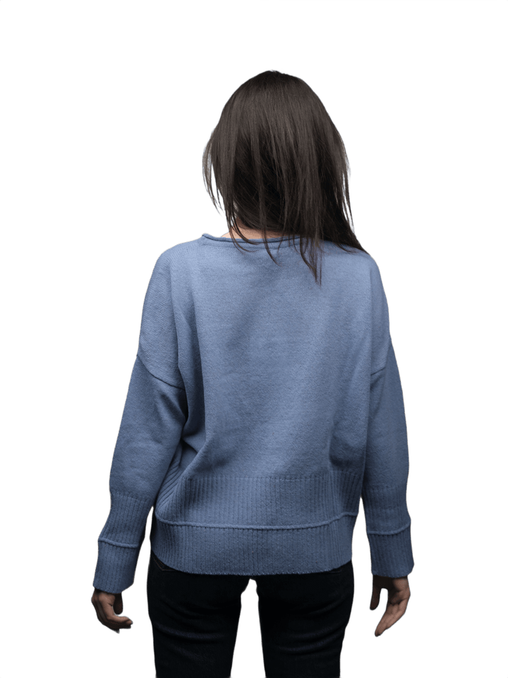 Maglia Donna Over Girocollo Lana Merino Filiera Corta - Lanaioli Maglieria Filiera Corta Sostenibile & Filati Naturali