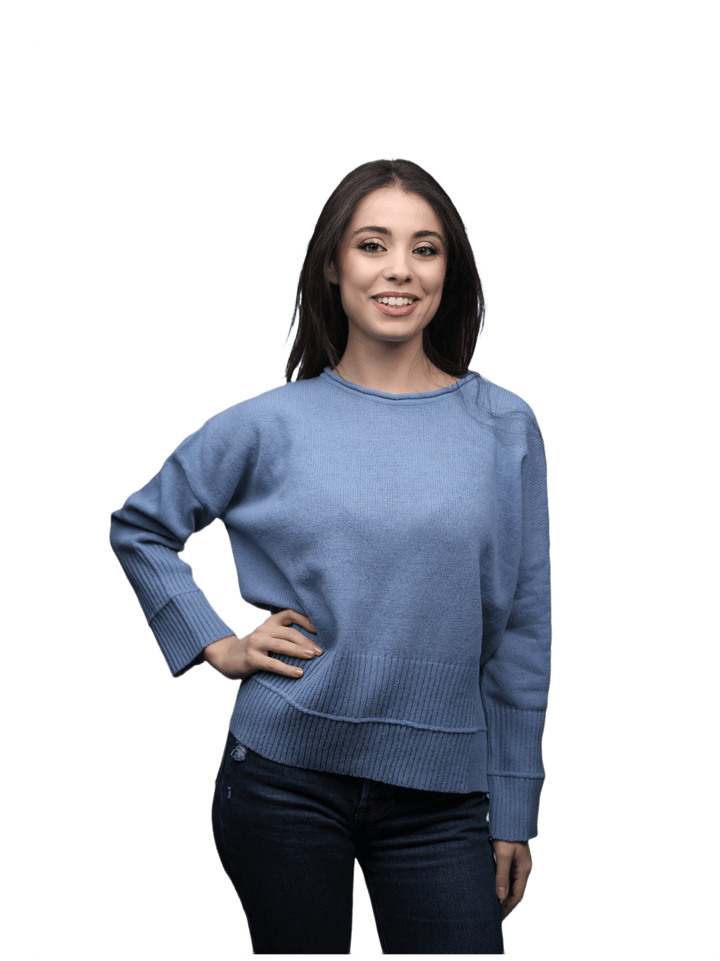 Maglia Donna Over Girocollo Lana Merino Filiera Corta - Lanaioli Maglieria Filiera Corta Sostenibile & Filati Naturali