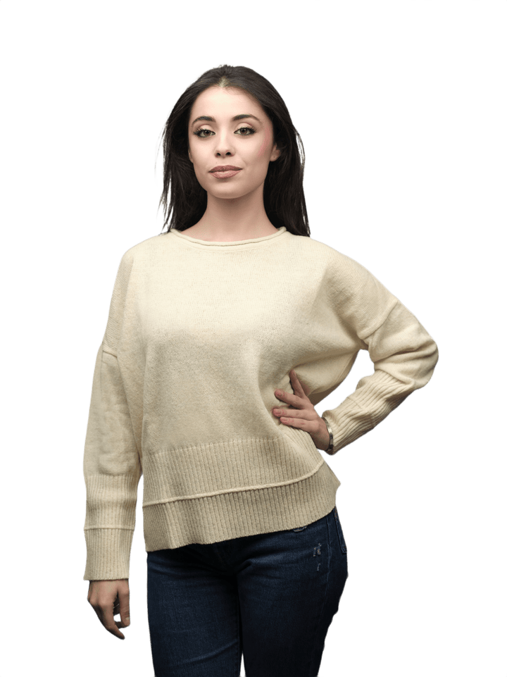 Maglia Donna Over Girocollo Lana Merino Filiera Corta - Lanaioli Maglieria Filiera Corta Sostenibile & Filati Naturali