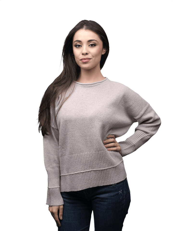 Maglia Donna Over Girocollo Lana Merino Filiera Corta - Lanaioli Maglieria Filiera Corta Sostenibile & Filati Naturali