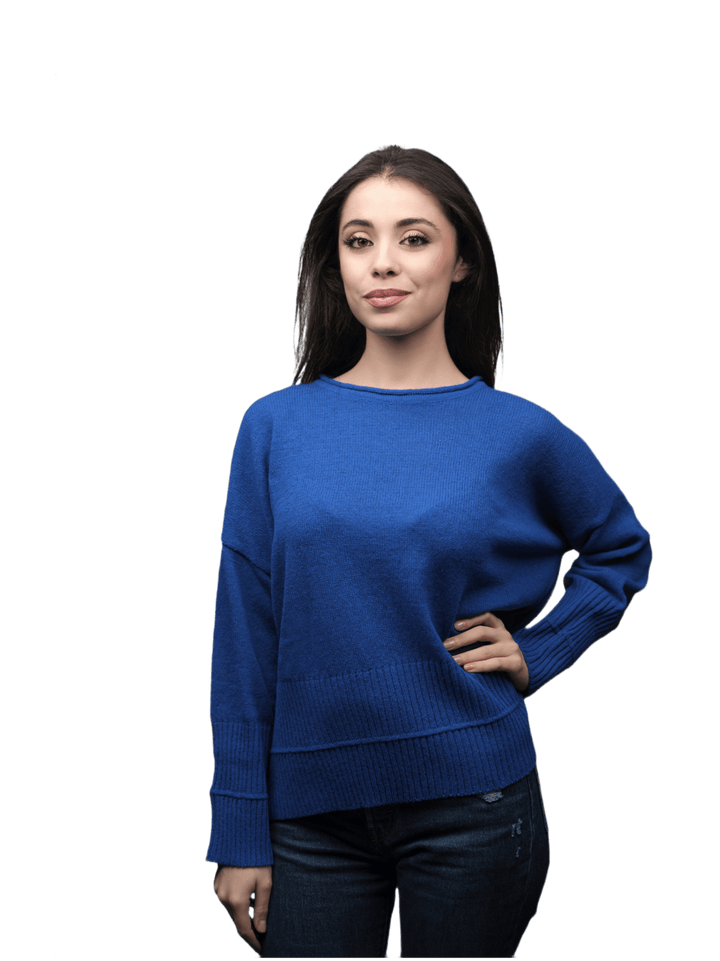 Maglia Donna Over Girocollo Lana Merino Filiera Corta - Lanaioli Maglieria Filiera Corta Sostenibile & Filati Naturali