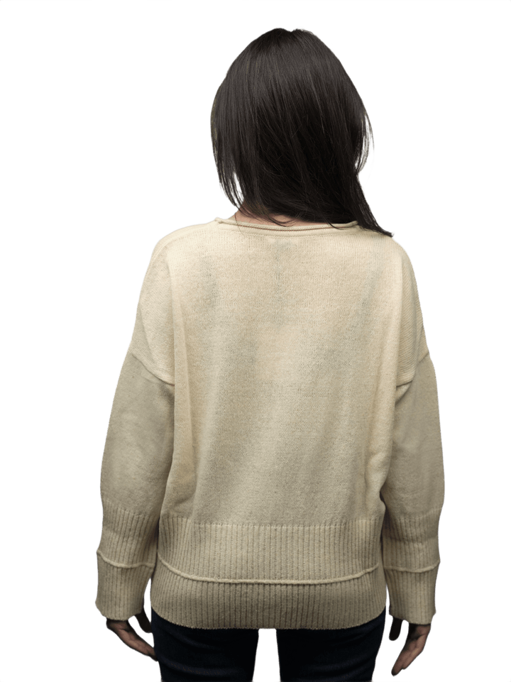 Maglia Donna Over Girocollo Lana Merino Filiera Corta - Lanaioli Maglieria Filiera Corta Sostenibile & Filati Naturali