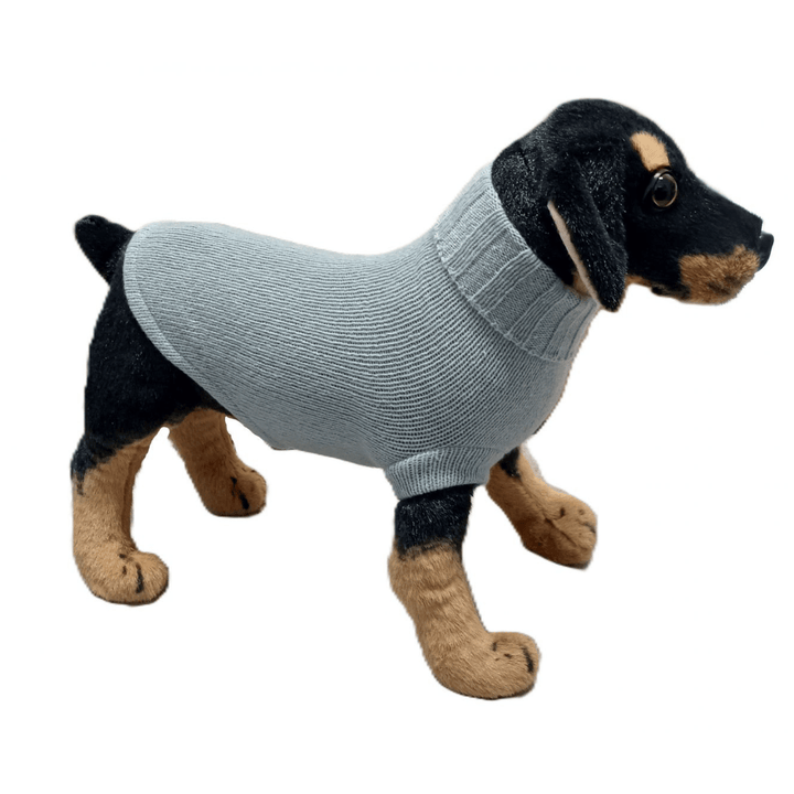 Maglia Rasata Collo Coste Cane Gatto Cashmere Rigenerato Finezza 7 - Lanaioli Maglieria Filiera Corta Sostenibile & Filati Naturali