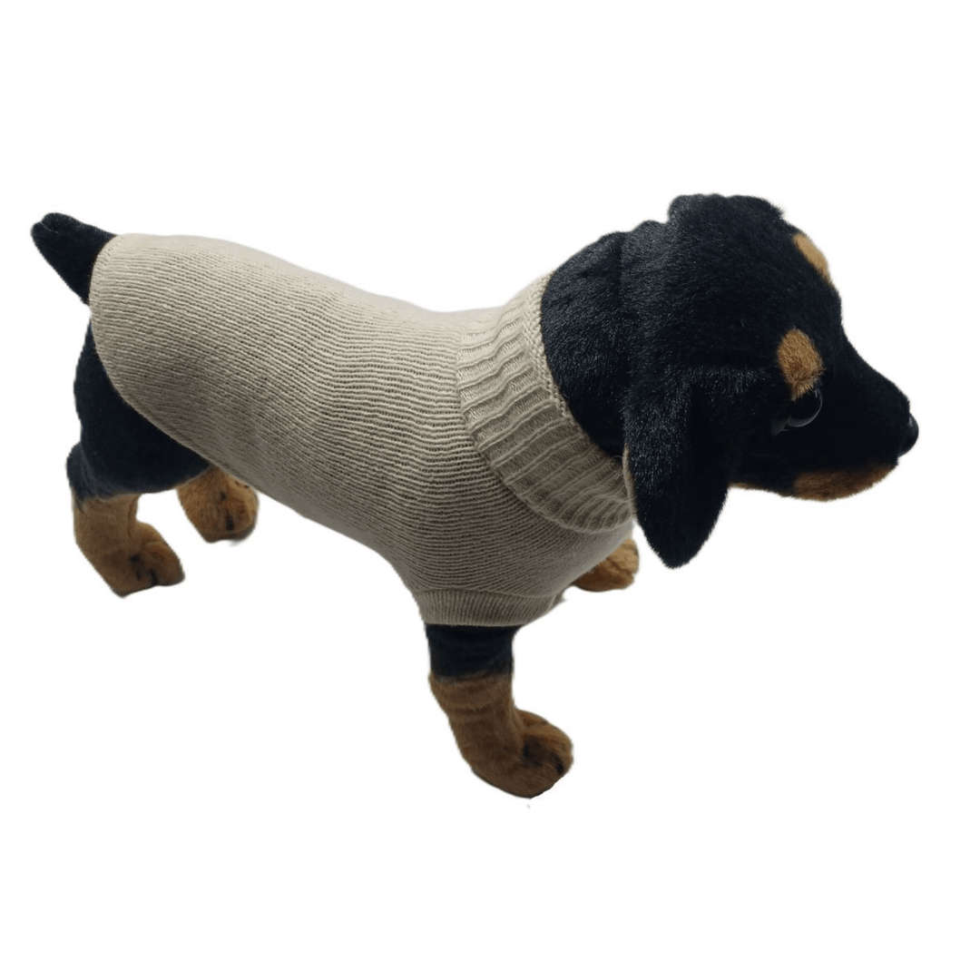 Maglia Rasata Collo Coste Cane o Gatto Cashmere Rigenerato Finezza 5 - Lanaioli Maglieria Filiera Corta Sostenibile & Filati Naturali