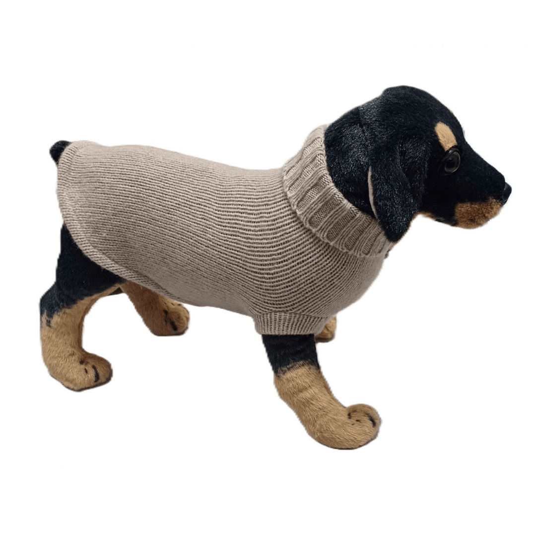 Maglia Rasata Collo Coste Cane o Gatto Cashmere Rigenerato Finezza 5 - Lanaioli Maglieria Filiera Corta Sostenibile & Filati Naturali