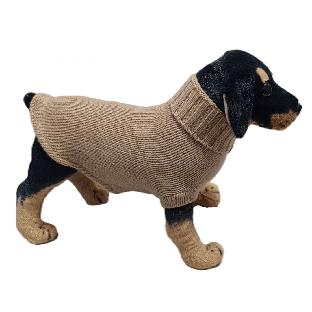 Maglia Rasata Collo Coste Cane o Gatto Cashmere Rigenerato Finezza 5 - Lanaioli Maglieria Filiera Corta Sostenibile & Filati Naturali