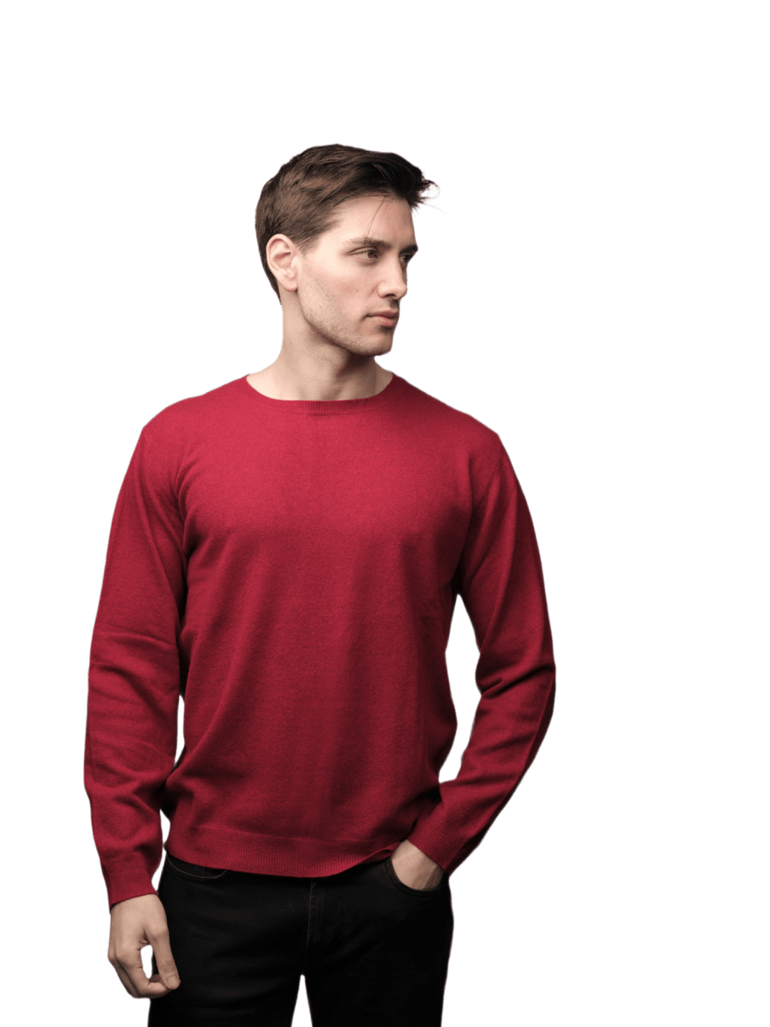 Maglia Uomo Calata in Cashmere Rigenerato Girocollo - Lanaioli Maglieria Filiera Corta Sostenibile & Filati Naturali
