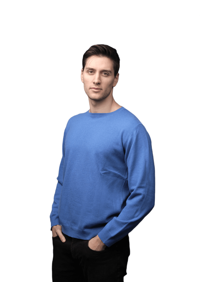Maglia Uomo Calata in Cashmere Rigenerato Girocollo - Lanaioli Maglieria Filiera Corta Sostenibile & Filati Naturali