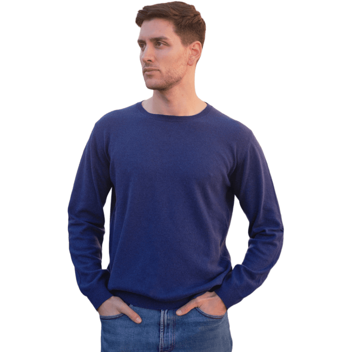 Maglia Uomo Calata in Cashmere Rigenerato Girocollo - Lanaioli Maglieria Filiera Corta Sostenibile & Filati Naturali