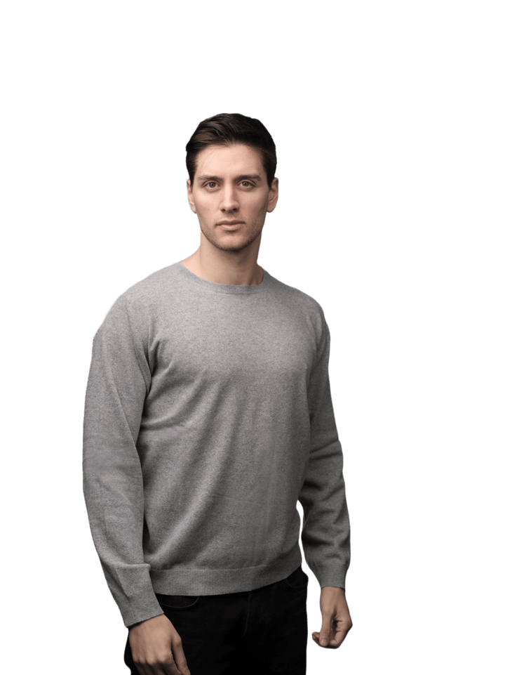 Maglia Uomo Calata in Cashmere Rigenerato Girocollo - Lanaioli Maglieria Filiera Corta Sostenibile & Filati Naturali