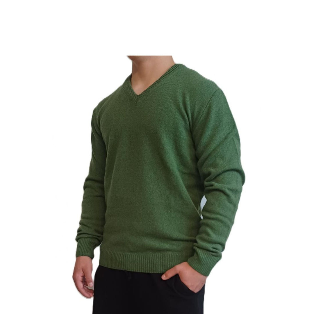 Maglia Uomo Collo a V in Cashmere Rigenerato - Lanaioli Maglieria Filiera Corta Sostenibile & Filati Naturali