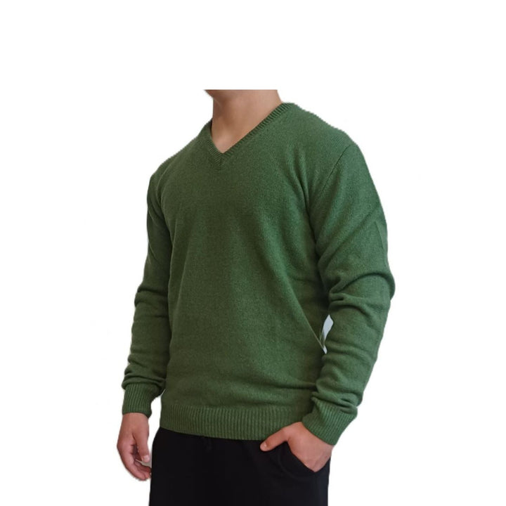 Maglia Uomo Collo a V in Cashmere Rigenerato - Lanaioli Maglieria Filiera Corta Sostenibile & Filati Naturali