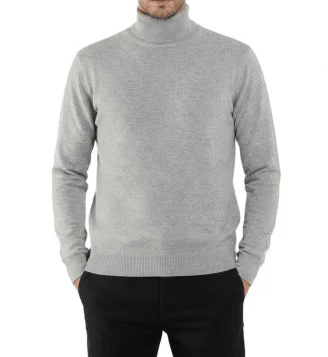 Maglia Uomo Collo Alto Cashmere Rigenerato Finezza 12 - Lanaioli Maglieria Filiera Corta Sostenibile & Filati Naturali