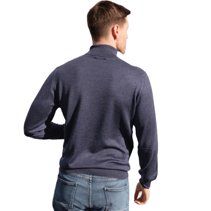 Maglia Uomo Dolcevita Cashmere Uomo, Seta e Lana Merino - Lanaioli Maglieria Filiera Corta Sostenibile & Filati Naturali