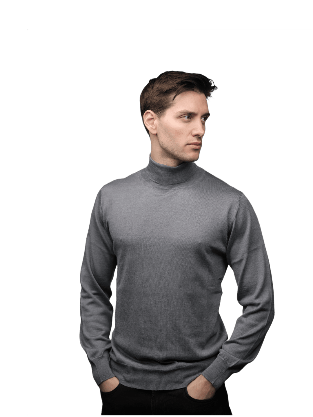 Maglia Uomo Dolcevita Cashmere Uomo, Seta e Lana Merino - Lanaioli Maglieria Filiera Corta Sostenibile & Filati Naturali