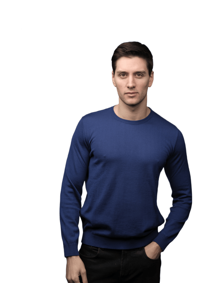 Maglia Uomo Girocollo in Lana Merino - Lanaioli Maglieria Filiera Corta Sostenibile & Filati Naturali