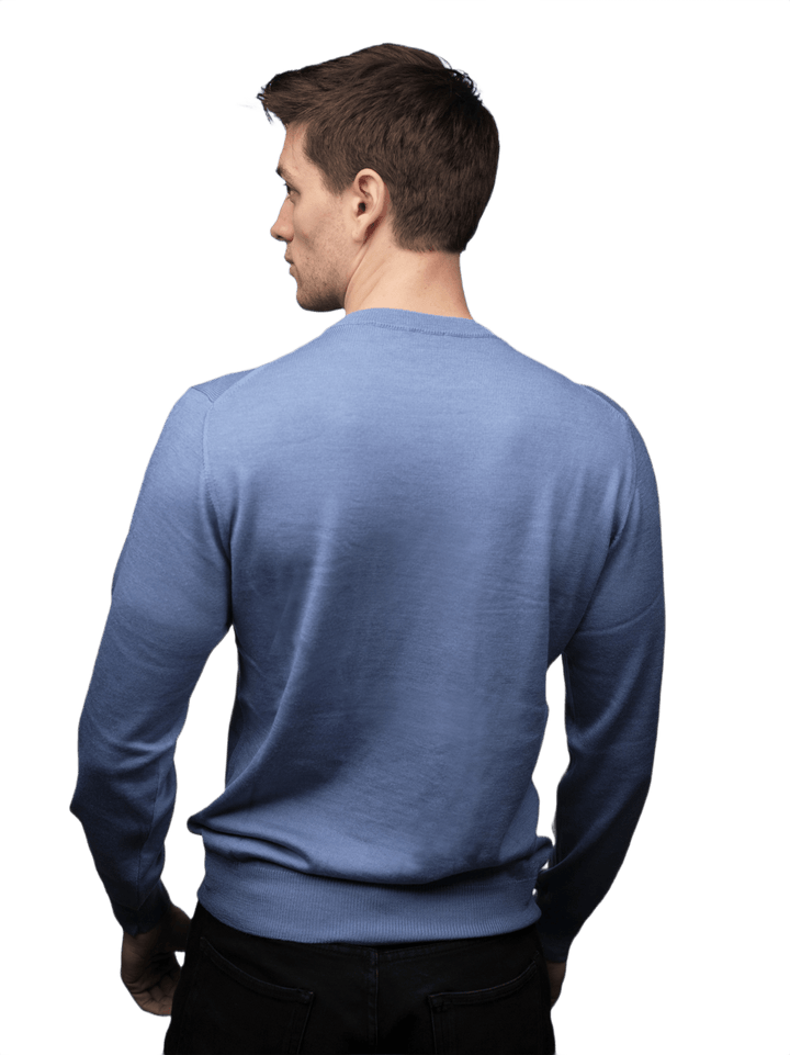 Maglia Uomo in misto Cashmere, Seta e Lana Merino Extrafine Girocollo - Lanaioli Maglieria Filiera Corta Sostenibile & Filati Naturali